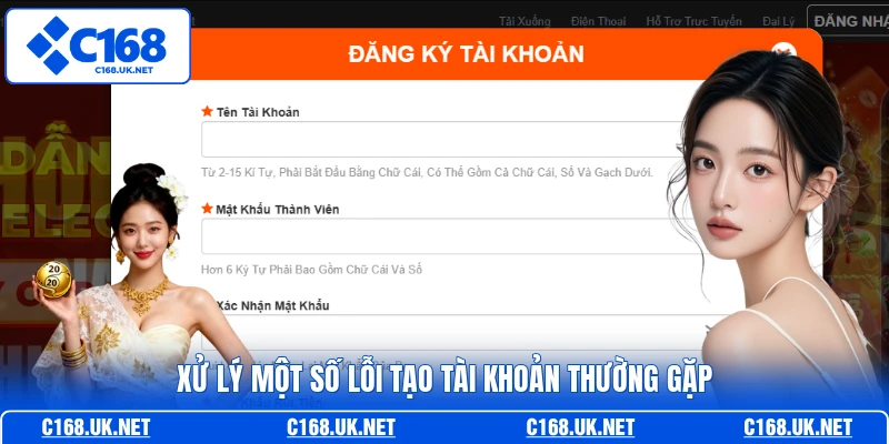 Xử lý một số lỗi tạo tài khoản thường gặp